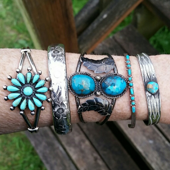 Vintage Jewelry - ALL SOLD Turquoise Sterling Silver Bracelets